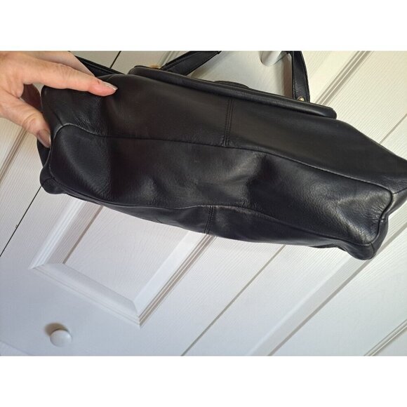 Coach Campbell Black Satchel Handbag Business Tote F24683 NO SHOULDER STRAP - Picture 11 of 15